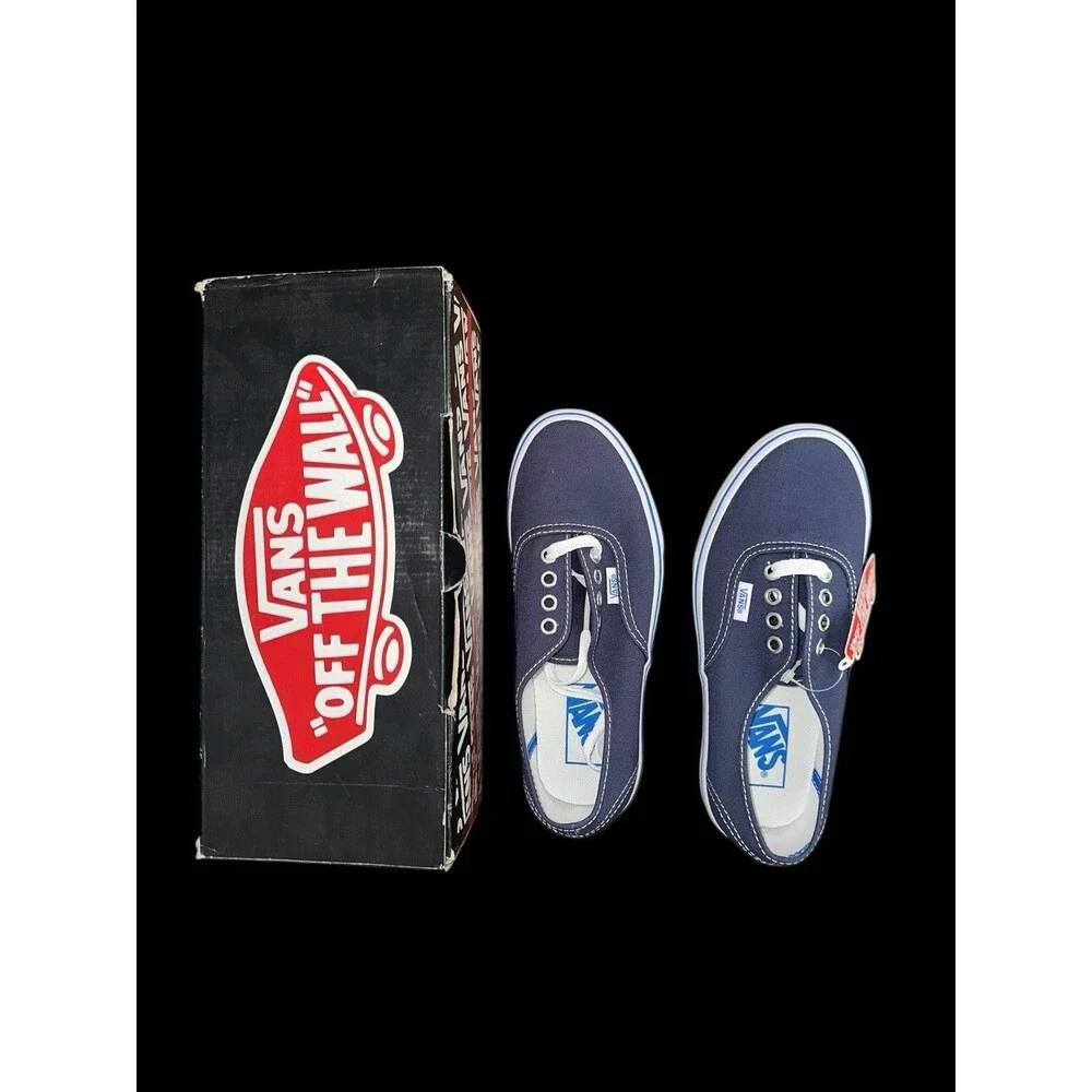 Vans Casual Athletic Shoes Blue And White Dress Blues Nautical Blue Womens 6 NEW
